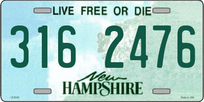 NH license plate 3162476