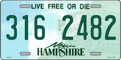 NH license plate 3162482