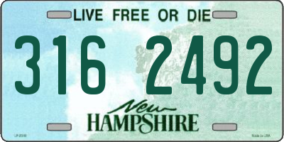 NH license plate 3162492