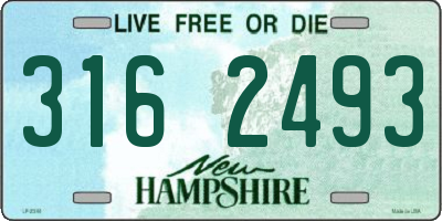 NH license plate 3162493