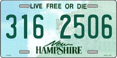 NH license plate 3162506