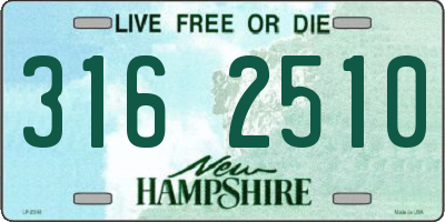 NH license plate 3162510