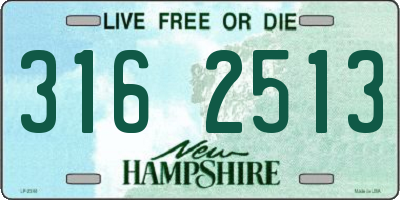NH license plate 3162513