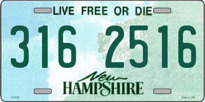 NH license plate 3162516