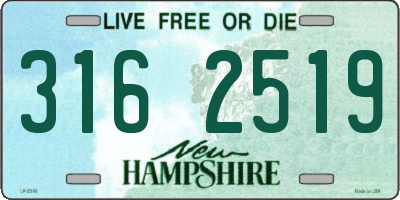 NH license plate 3162519