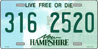 NH license plate 3162520