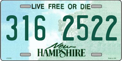 NH license plate 3162522