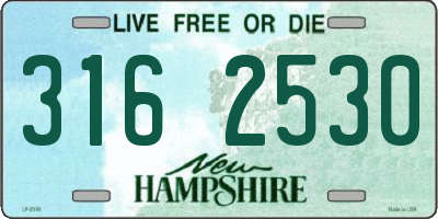 NH license plate 3162530