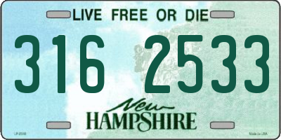 NH license plate 3162533