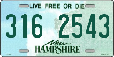 NH license plate 3162543