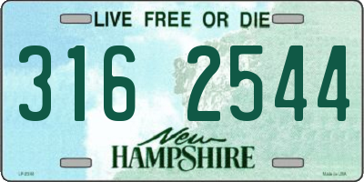 NH license plate 3162544