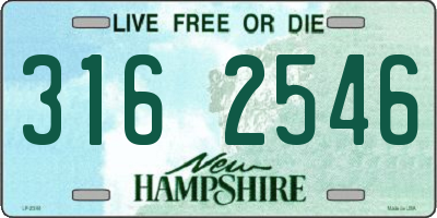 NH license plate 3162546