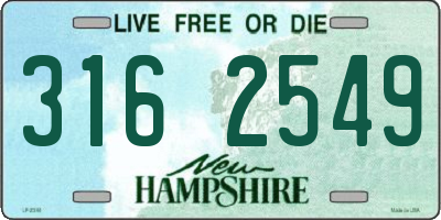 NH license plate 3162549