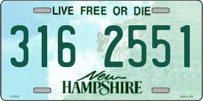 NH license plate 3162551