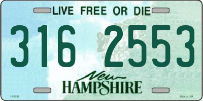 NH license plate 3162553