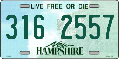 NH license plate 3162557