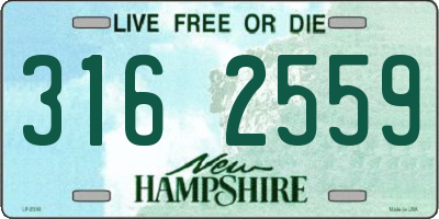 NH license plate 3162559