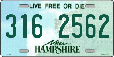 NH license plate 3162562