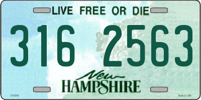 NH license plate 3162563