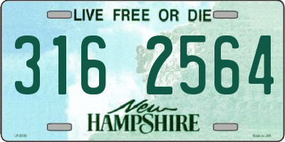 NH license plate 3162564