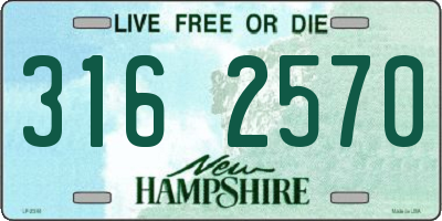 NH license plate 3162570