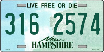 NH license plate 3162574
