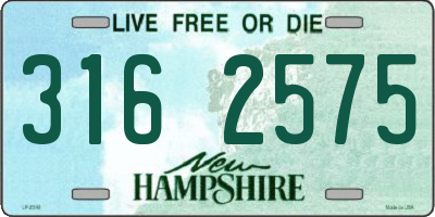 NH license plate 3162575