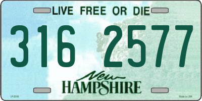 NH license plate 3162577