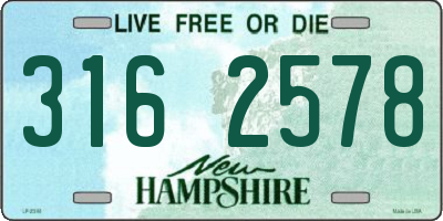 NH license plate 3162578