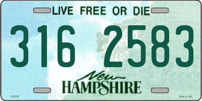 NH license plate 3162583