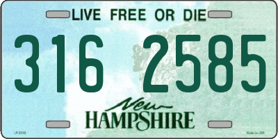 NH license plate 3162585