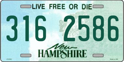NH license plate 3162586