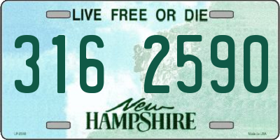 NH license plate 3162590