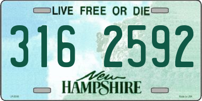 NH license plate 3162592