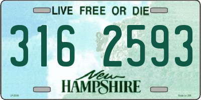 NH license plate 3162593