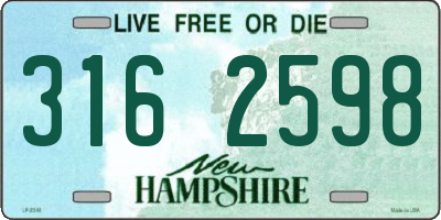 NH license plate 3162598