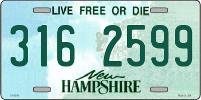 NH license plate 3162599