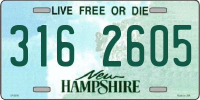 NH license plate 3162605
