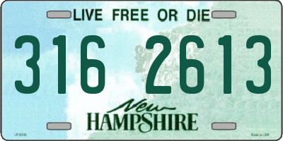 NH license plate 3162613