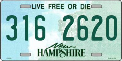 NH license plate 3162620