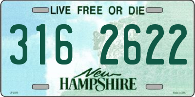 NH license plate 3162622
