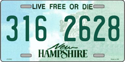 NH license plate 3162628