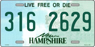 NH license plate 3162629