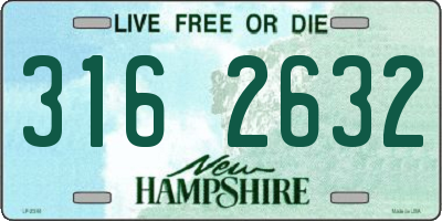 NH license plate 3162632