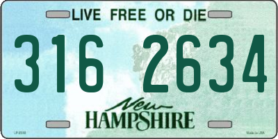 NH license plate 3162634
