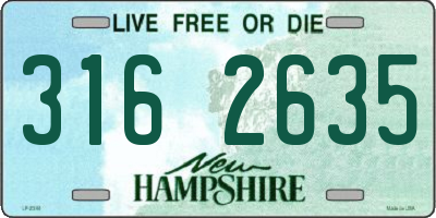 NH license plate 3162635