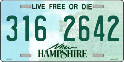 NH license plate 3162642