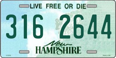 NH license plate 3162644
