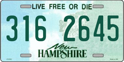 NH license plate 3162645