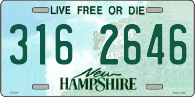 NH license plate 3162646
